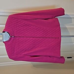 Pink Partially Quilted Blazer